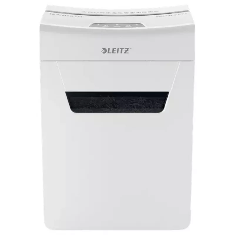 Distruggidocumenti LEITZ IQ Protect Premium 6M P5 – taglio micro, 18 L, controllo touch, 351×204×355 mm