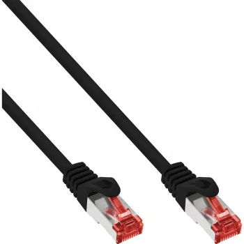 Cavo patch InLine S/FTP PiMF Cat.6 250MHz PVC CCA nero 0,25 m