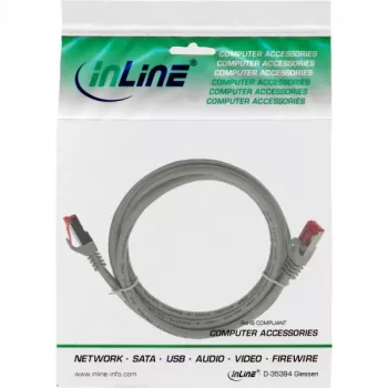 Cavo patch InLine S/FTP PiMF Cat.6 250MHz PVC CCA grigio 0,3m