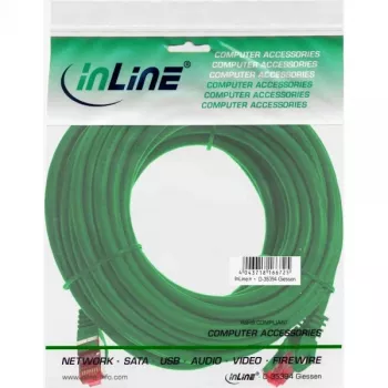 Cavo patch InLine S/FTP PiMF Cat.6 250MHz PVC CCA verde 10m