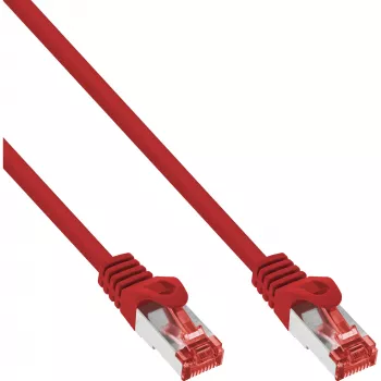 Cavo patch InLine S/FTP PiMF Cat.6 250MHz PVC CCA rosso 7,5m