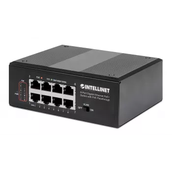 Switch industriale Intellinet 8 porte Gigabit Ethernet PoE+