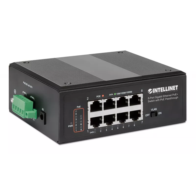 Switch industriale Intellinet 8 porte Gigabit Ethernet PoE+