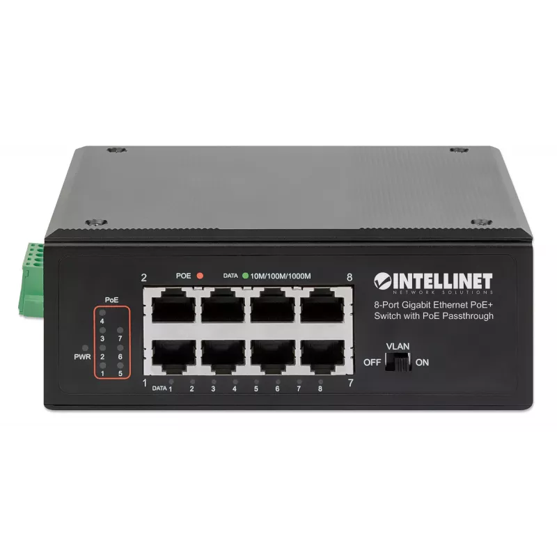 Switch industriale Intellinet 8 porte Gigabit Ethernet PoE+