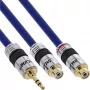 Cavo audio InLine Premium 2x RCA femmina / 3,5 mm maschio placcato oro 0,25 m