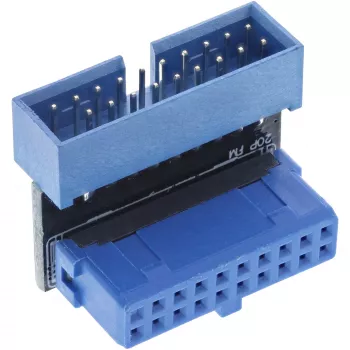 Adattatore interno InLine USB 3.0, connettore maschio su connettore femmina, angolare UP, 33448O