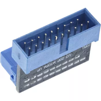 Adattatore interno InLine USB 3.0, connettore maschio su connettore femmina, angolare UP, 33448O