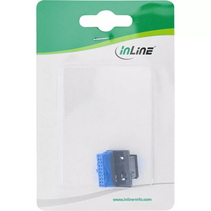 Adattatore interno InLine USB 3.0 su USB 3.1 front panel Key-A dritto