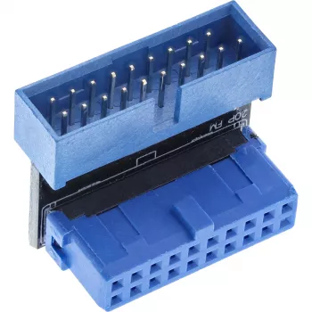 Adattatore interno InLine USB 3.0, collegamento posteriore connettore maschio/femmina, angolare verso il basso