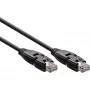 Cavo patch InLine 180° S/FTP PiMF Cat.6A 500MHz senza alogeni rame nero 1m