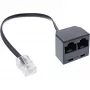 Splitter ISDN InLine 1x RJ45 M / 2x RJ45 F, 8P4C senza resistenze