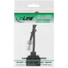 Splitter ISDN InLine 1x RJ45 M / 2x RJ45 F, 8P4C senza resistenze