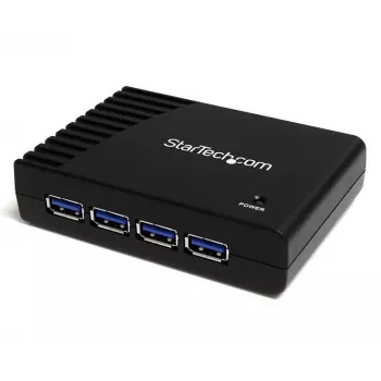 Hub StarTech.com 4 porte nero SuperSpeed USB 3.0, USB 3.2 Gen 1 (3.1 Gen 1) Type-A, 5000 Mbit/s, nero, Power, 5 V, 2 A