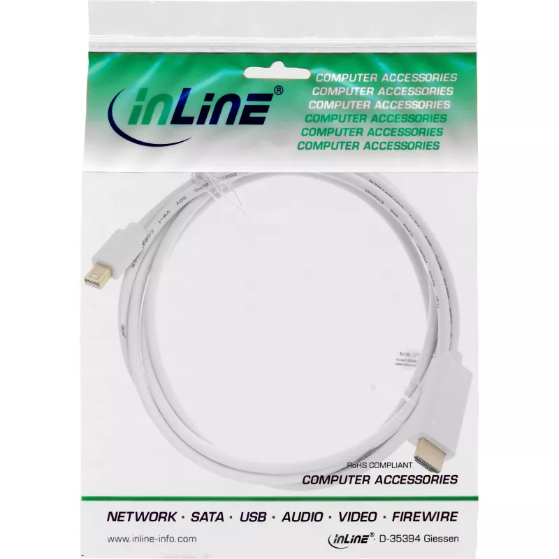 Cavo convertitore InLine Mini DisplayPort su HDMI 4K2K con audio 4K2K 1m