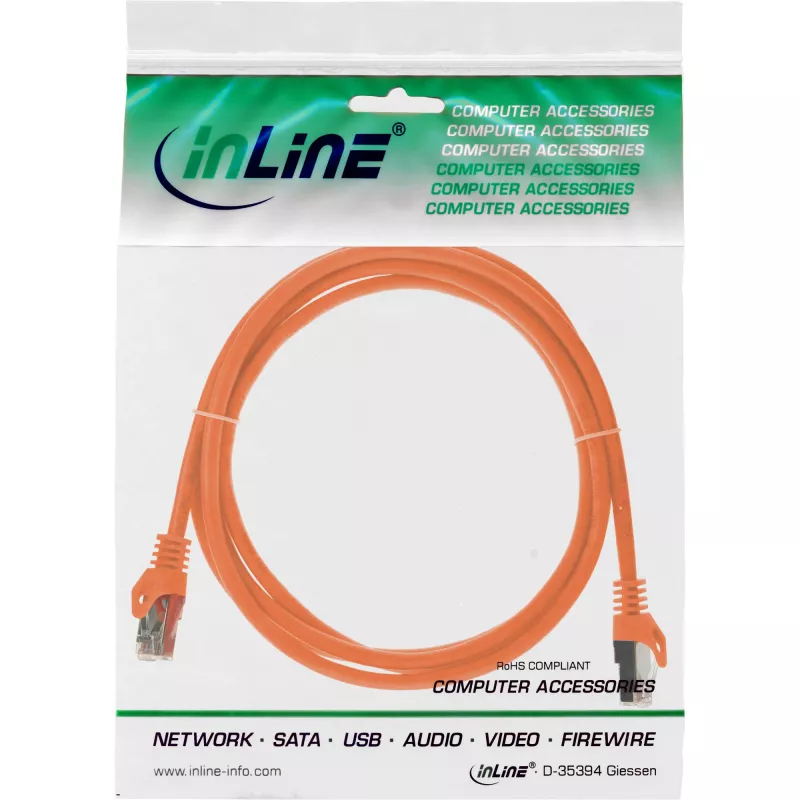 Cavo patch InLine 72503O Cat.5e SF/UTP arancione 3m