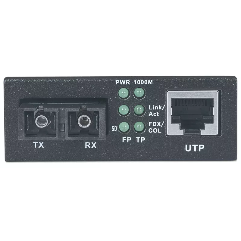 Convertitore di media Intellinet Gigabit Ethernet monomodale, da 10/100/1000Base-T a 1000Base-Lx (SC) monomodale, 20 km