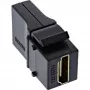 Modulo snap-in keystone HDMI InLine, 4K/60Hz, HDMI AF/AF angolare nero