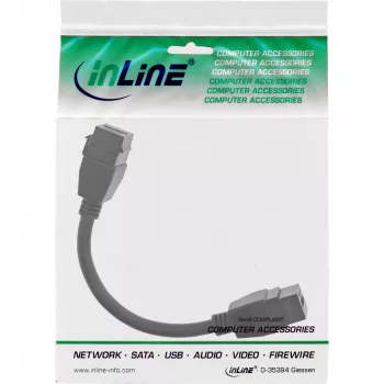 Cavo keystone HDMI doppio InLine 4K/60Hz, connettore femmina HDMI A/connettore femmina, nero, 0,2 m