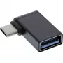 Adattatore InLine USB 3.2 Gen.2, connettore USB-C su connettore femmina USB-A angolare 90° OTG