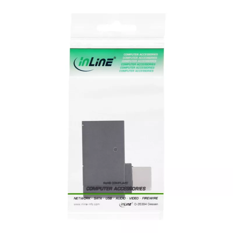 Adattatore InLine USB 3.2 Gen.2, connettore USB-C su connettore femmina USB-A angolare 90° OTG