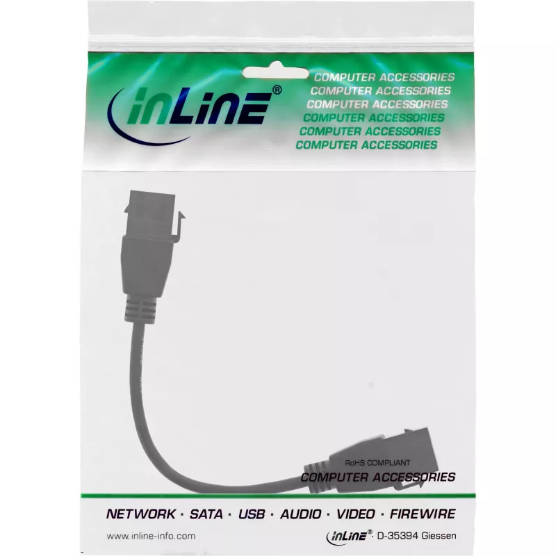 Cavo adattatore InLine USB 3.2 Gen1 2x keystone, 2x connettore femmina keystone USB A, 0,2m