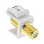 Adattatore da incasso keystone InLine, per cavo satellitare, 2x connettore femmina F, bianco
