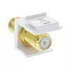Adattatore da incasso keystone InLine, per cavo satellitare, 2x connettore femmina F, bianco