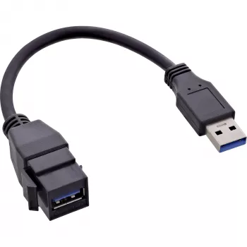 Cavo adattatore USB 3.2 Gen1 InLine 76206C 0,2 m USB A maschio a Keystone femmina