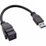 Cavo adattatore USB 3.2 Gen1 InLine 76206C 0,2 m USB A maschio a Keystone femmina