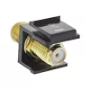 Adattatore da incasso Keystone InLine, per cavo satellitare, 2x connettori F femmina, nero