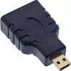 Adattatore HDMI InLine HDMI-A femmina / HDMI-D maschio, 4K/60Hz, dorato