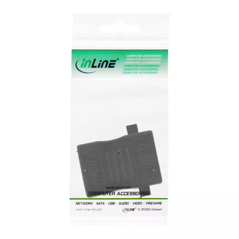 Adattatore HDMI da incasso InLine HDMI A femmina / femmina dorato, 4K2K