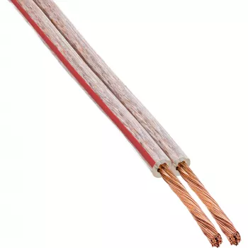 Cavo per altoparlanti InLine 2x 2,5mm² CCA trasparente 50m