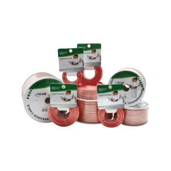 Cavo per altoparlanti InLine 2x 2,5mm² CCA trasparente 50m