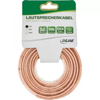 Cavo per altoparlanti InLine 98310T 2x 2,5mm² CCA trasparente 10m