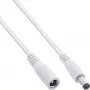 Cavo di prolunga DC InLine, connettore maschio/femmina DC 5,5x2,1mm, bianco, 0,5m