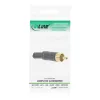 InLine connettore maschio RCA in metallo da saldare, nero, anello rosso, per cavo 6 mm