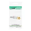 InLine connettore maschio RCA in metallo da saldare, argento, anello rosso, per cavo 6 mm