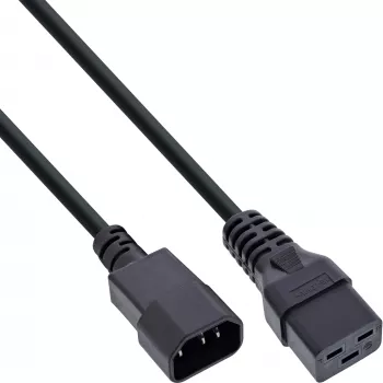 Cavo adattatore di alimentazione InLine, IEC-60320 C14 a C19, 3x1,5mm², max. 10A, 2m
