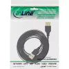 InLine cavo piatto USB 2.0 Type-A maschio/femmina placcato oro nero 1,5 m