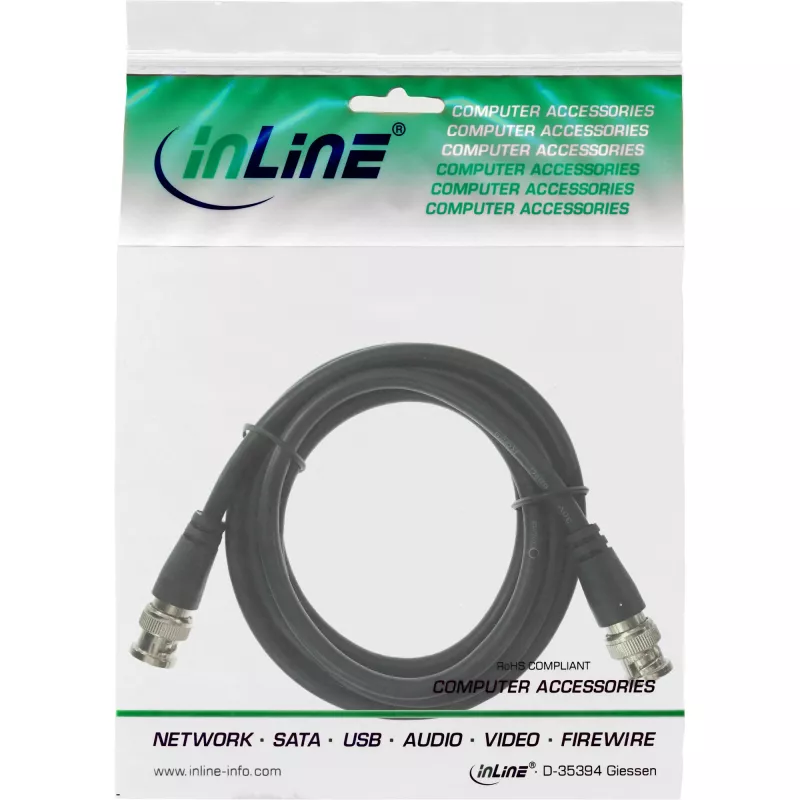 InLine cavo video BNC, RG59, 75 Ohm, 1 m