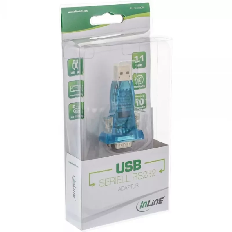InLine adattatore USB a RS232 USB A a Sub-D 9 pin prolunga USB 0,8 m