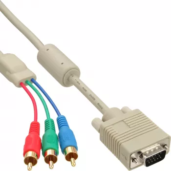 InLine cavo VGA RGB connettore VGA / 3x connettore RCA 2 m