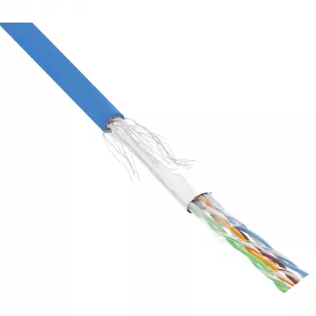 Cavo patch InLine SF/UTP Cat.5e AWG26 CCA PVC blu 100 m