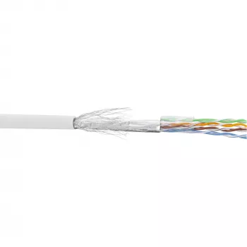 Cavo patch InLine SF/UTP Cat.5e AWG26 CCA PVC bianco 100 m