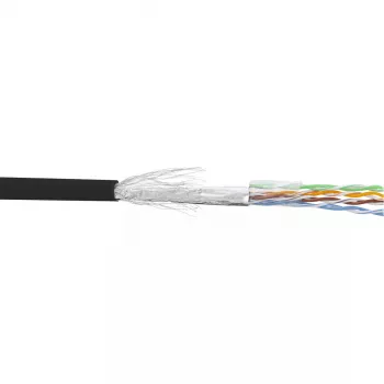 Cavo patch InLine SF/UTP Cat.5e AWG26 CCA PVC nero 100 m