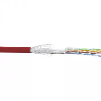 Cavo patch InLine SF/UTP Cat.5e AWG26 CCA PVC rosso 100 m