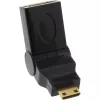 Adattatore HDMI InLine 17690M HDMI A femmina / HDMI C maschio pieghevole placcato oro