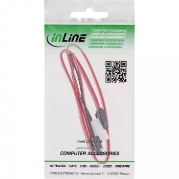 Cavo SATA Slimline InLine, sottile SATA 13 pin (7+6) lato cavo a SATA+alimentazione, 0,4 m