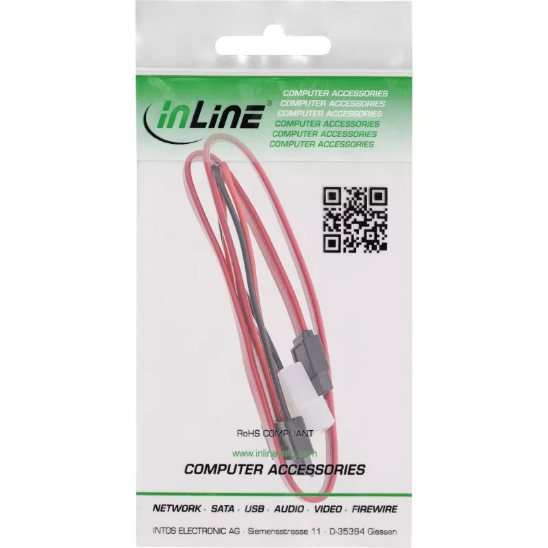 Cavo SATA Slimline InLine, sottile SATA 13 pin (7+6) lato cavo a SATA+alimentazione, 0,4 m